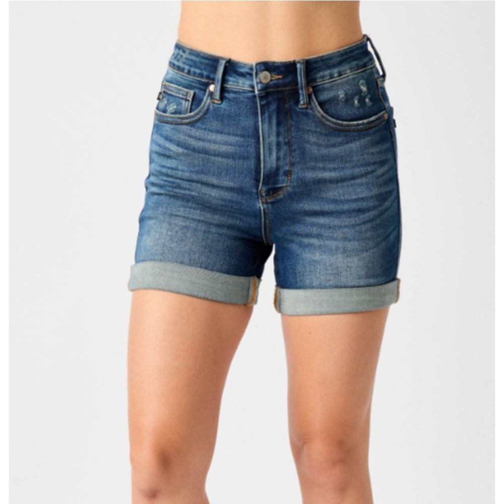 Judy Blue Tummy Control Vintage Wash Jean Shorts Size 1X